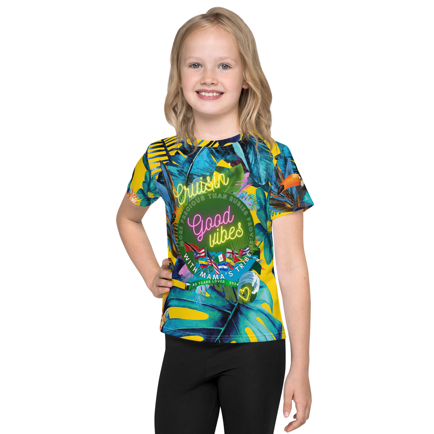 CRUISE Kids crew neck t-shirt Tropical