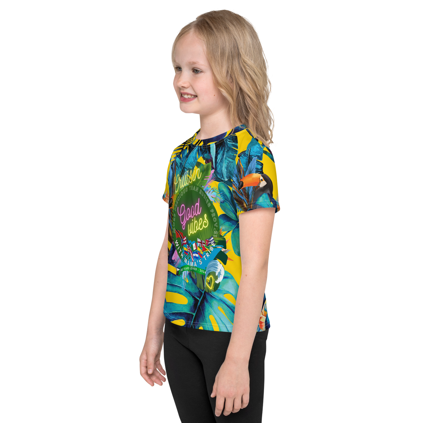 CRUISE Kids crew neck t-shirt Tropical